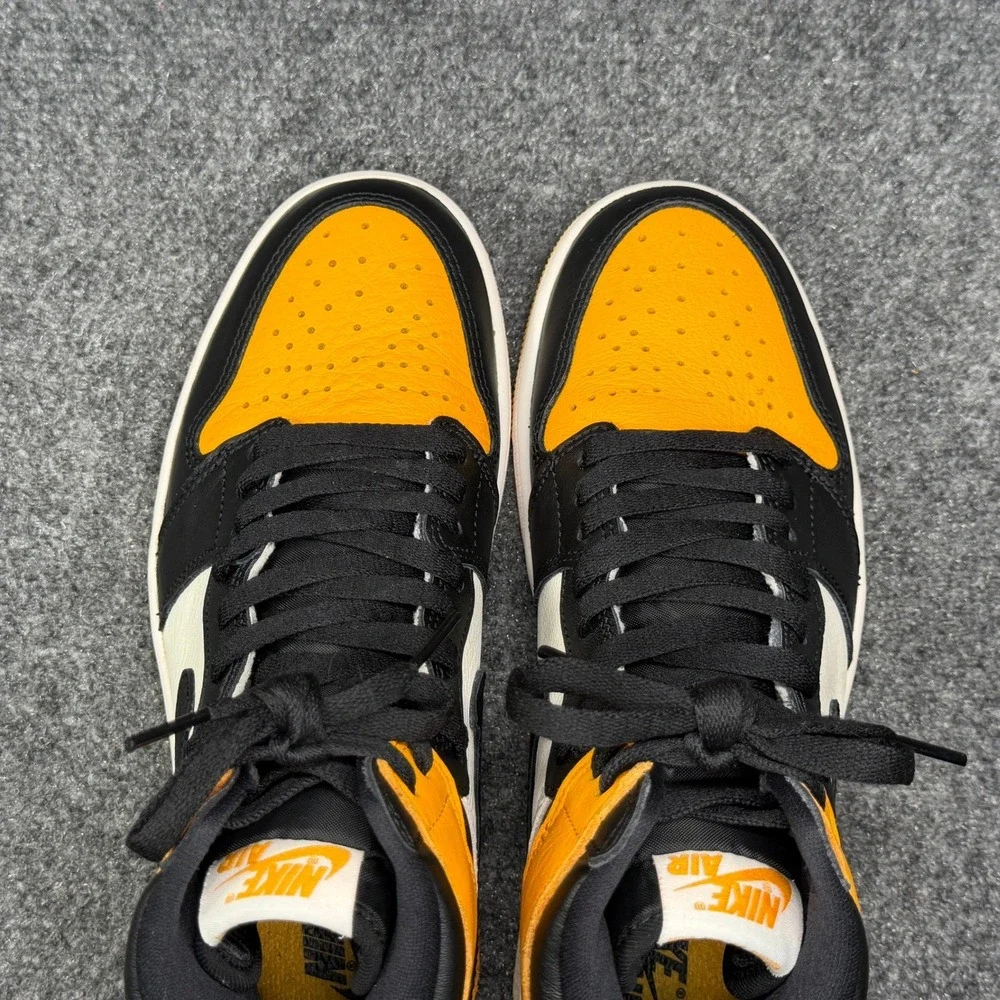 Jordan 1 Retro High OG Taxi Shoe Men 8 Black Yellow White Retro Athletic Sneaker